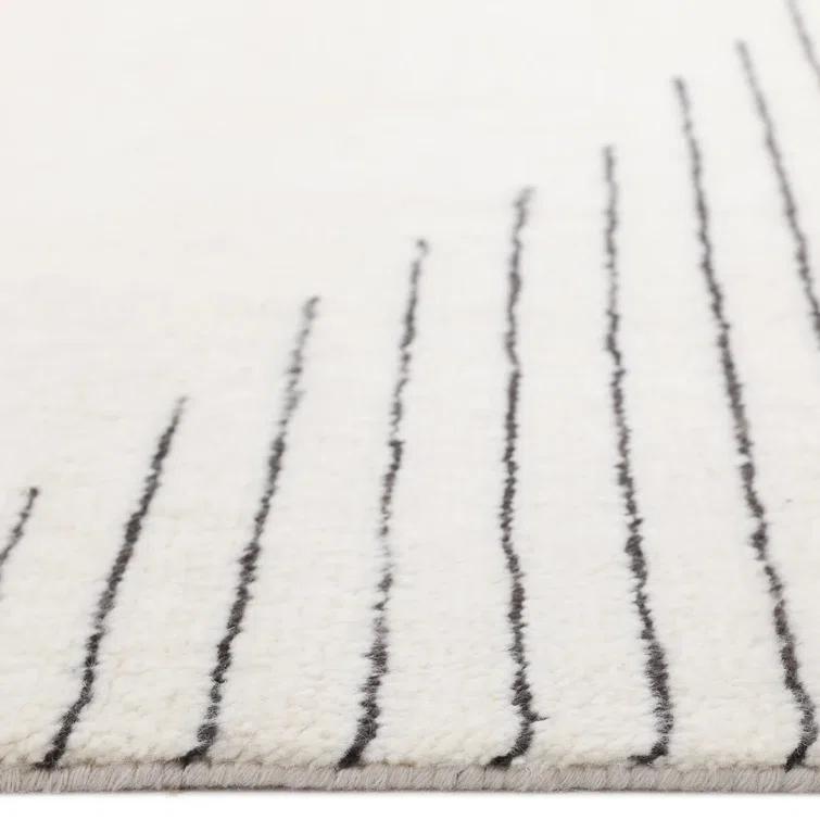 Handmade Ivory Wool 8' x 10' Rectangular Rug