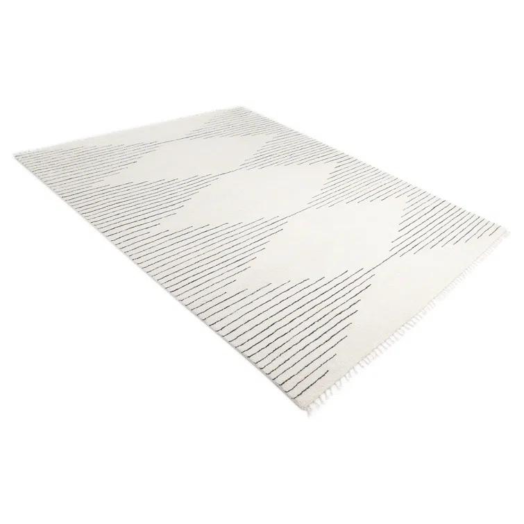 Handmade Ivory Wool 8' x 10' Rectangular Rug