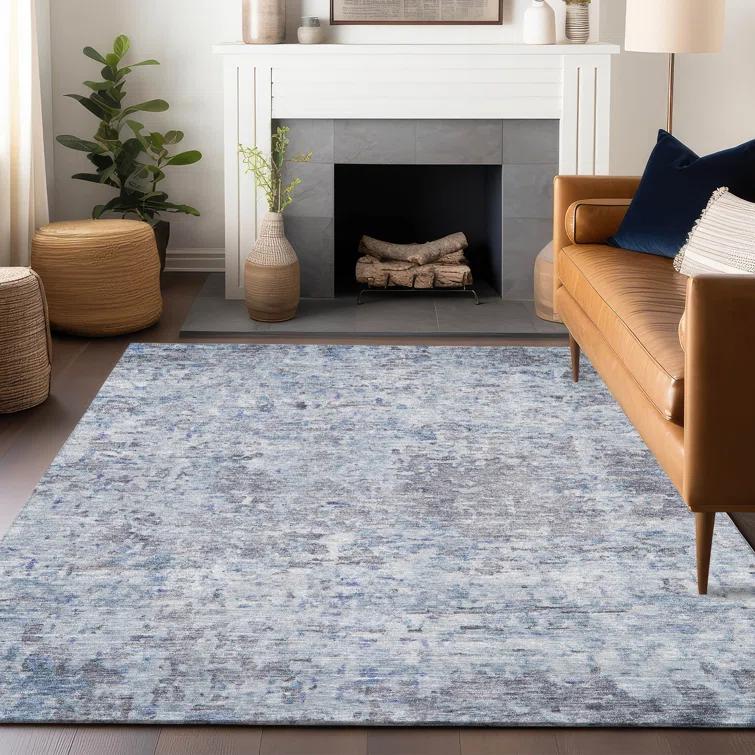 Machine Washable Indoor/Outdoor Cicel ACN1128 Sky Rug