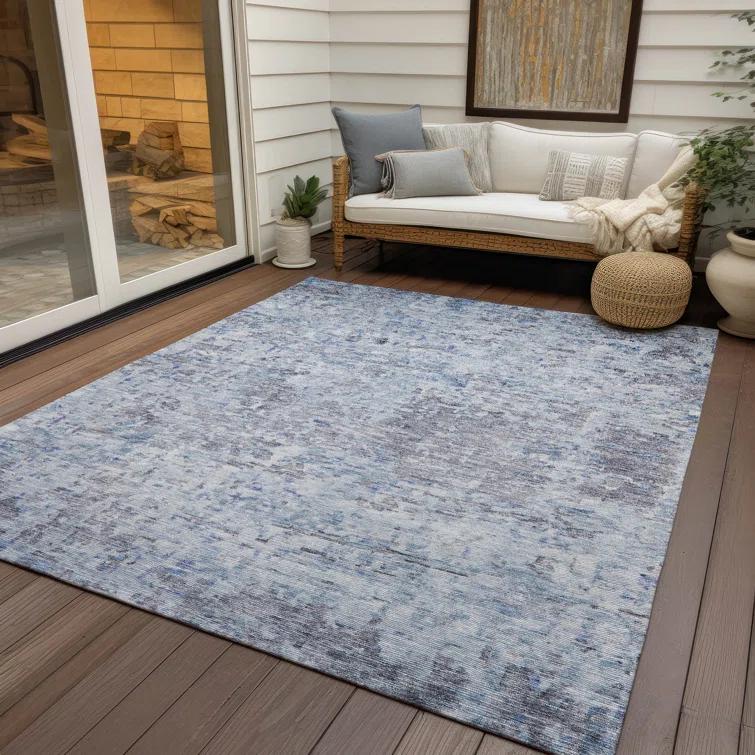 Machine Washable Indoor/Outdoor Cicel ACN1128 Sky Rug