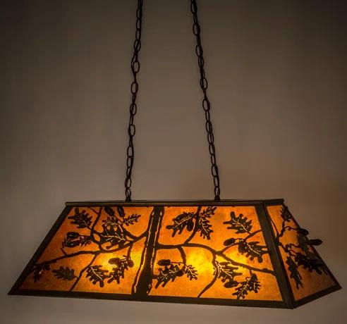 Rustic Lodge 6 - Light Antique Copper/Amber Pool Table Lights Pendant