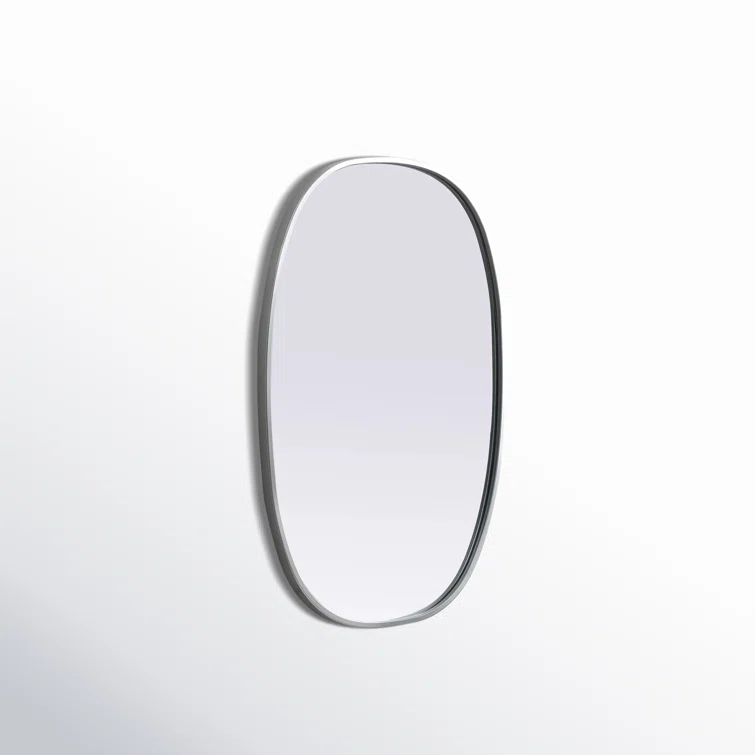 Sabine Metal Curved Oval Wall Mirror