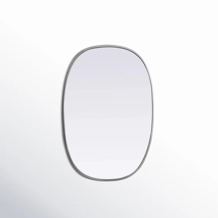 Sabine Metal Curved Oval Wall Mirror