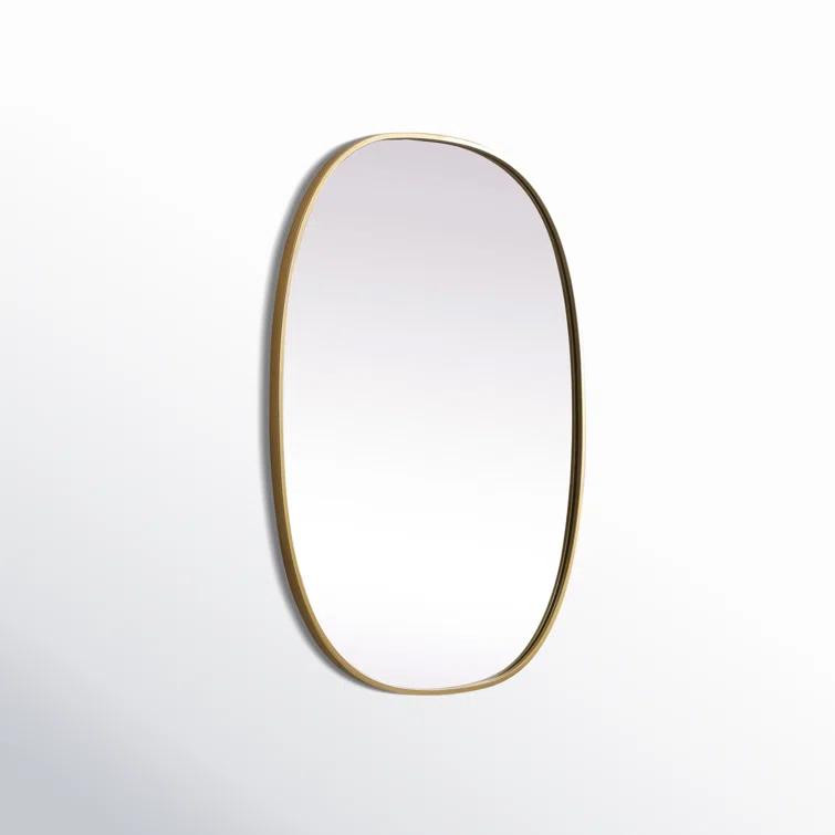 Sabine Metal Curved Oval Wall Mirror