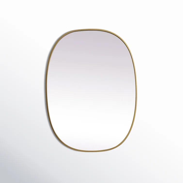 Sabine Metal Curved Oval Wall Mirror