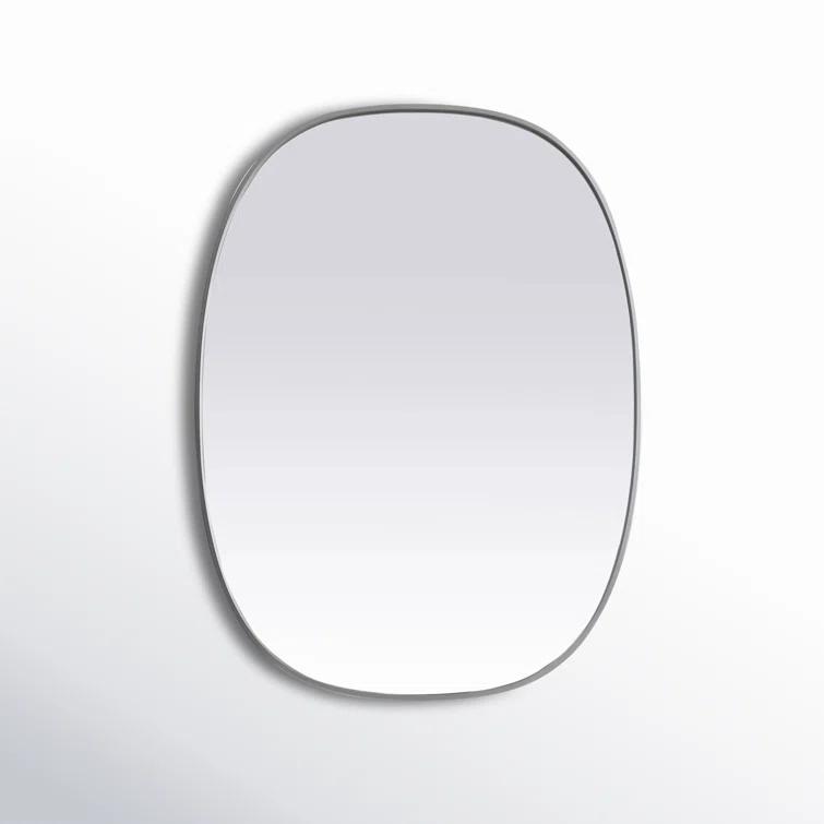 Sabine Metal Curved Oval Wall Mirror