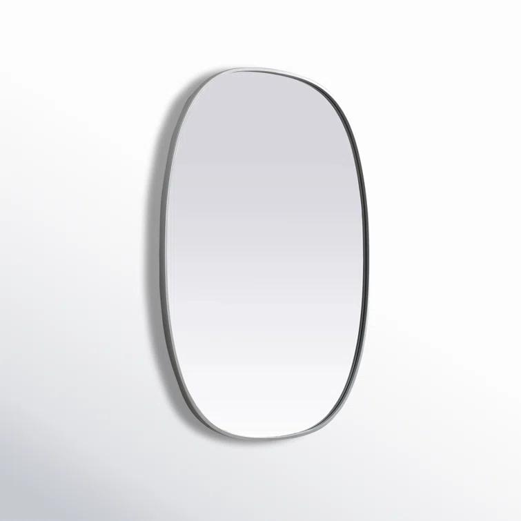 Sabine Metal Curved Oval Wall Mirror