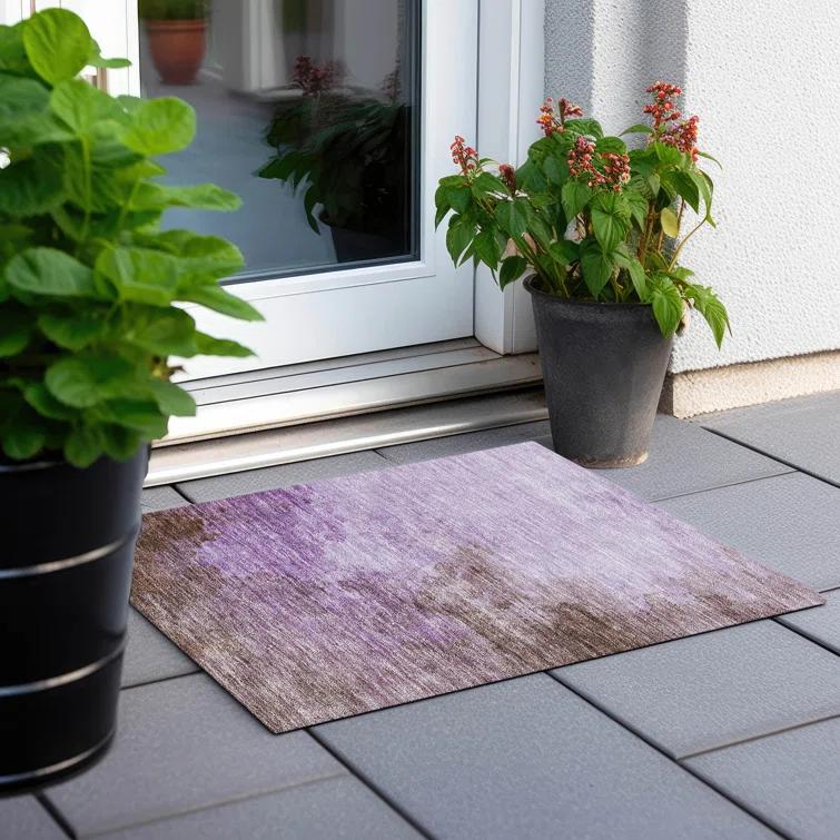 Machine Washable Indoor/Outdoor Cicel ACN1138 Lavender