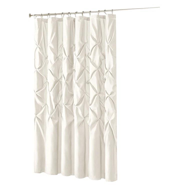 Madison Park Laurel Tufted Semi-Sheer Shower Curtain