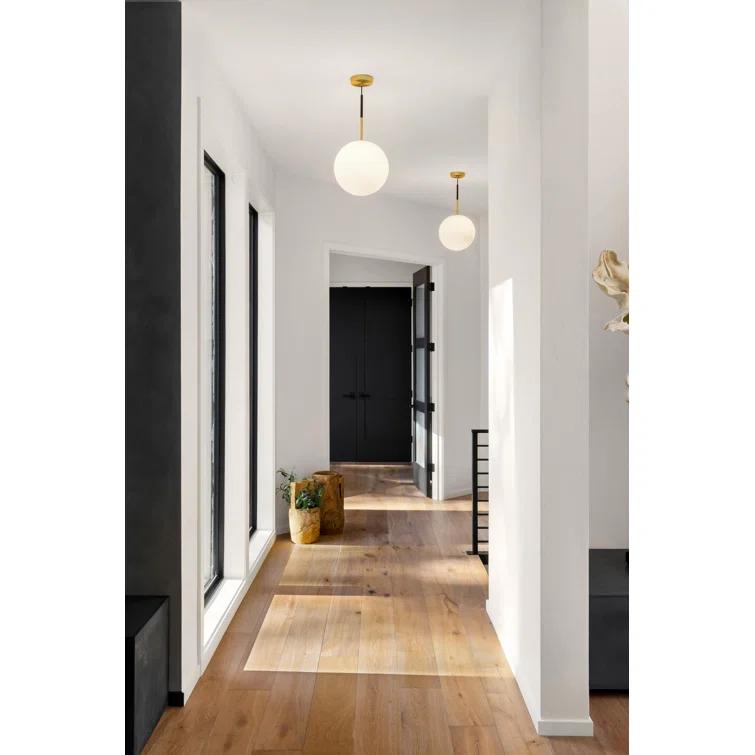 Drake Single Light Glass Steel Dimmable Pendant
