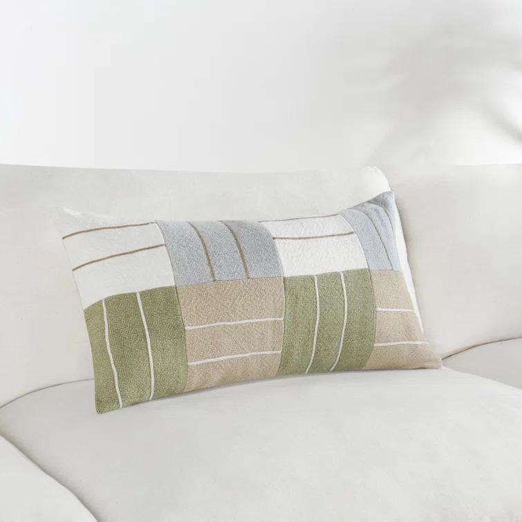 Villa by Classic Home Niya Linen Blend Multicolor Throw Pillow