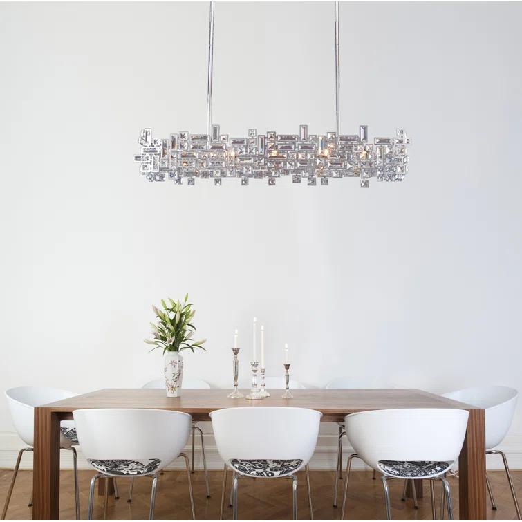 Vermeer 8 - Light Chrome Kitchen Island Pendant