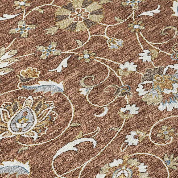 Machine Washable Indoor/Outdoor Cicel ACN1149 Paprika Rug
