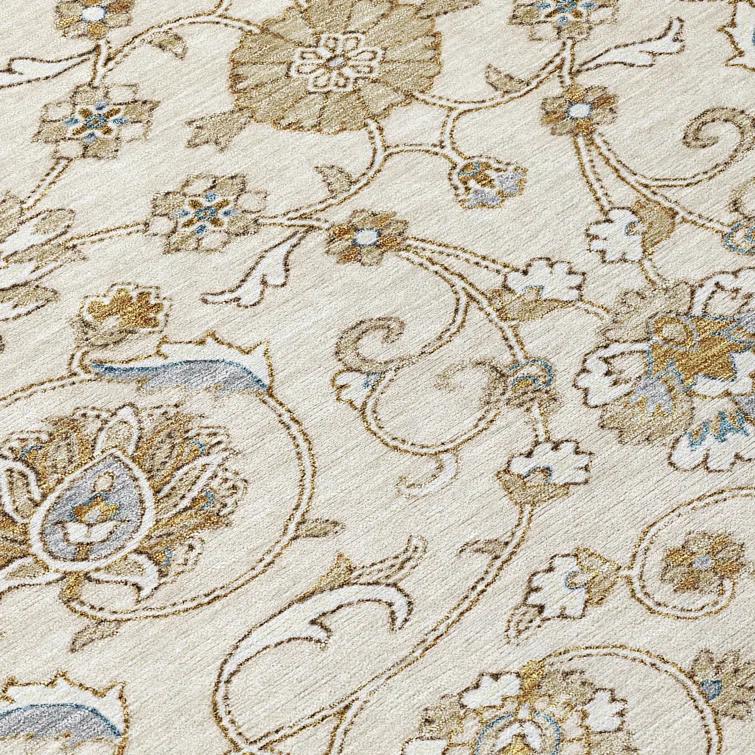 Machine Washable Indoor/Outdoor Cicel ACN1149 Ivory Rug