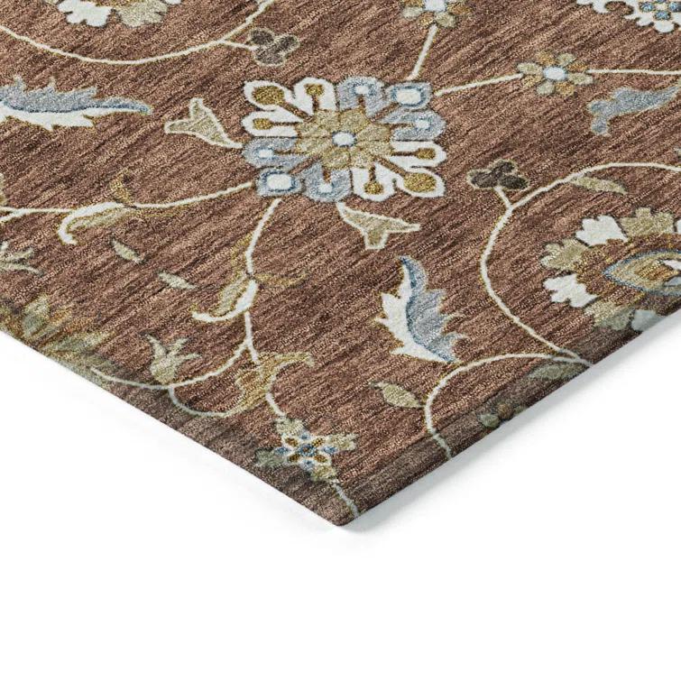 Machine Washable Indoor/Outdoor Cicel ACN1149 Paprika Rug