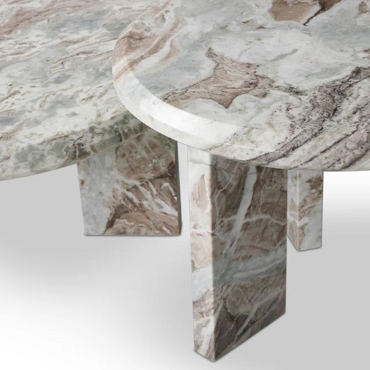 Kapala Nesting Coffee Table (Set of 2) - Taupe Marble