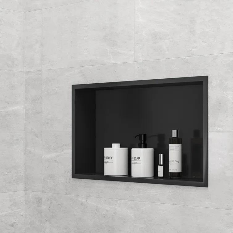25" W × 14" H Stainless Steel Wall Niche Rectangular Recessed Shower Niche