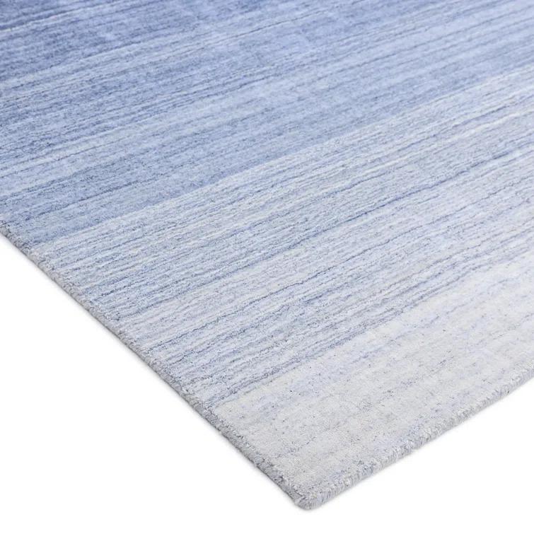 Rafael Hand-Crafted Blue Ombre Wool 8' x 10' Area Rug