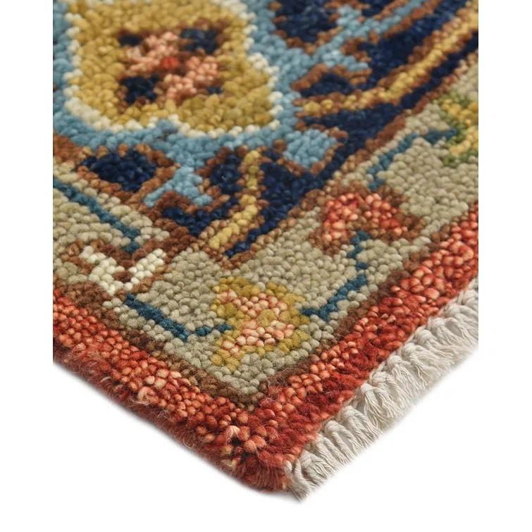 Handmade Geometric Wool 8' x 10' Rectangular Rug