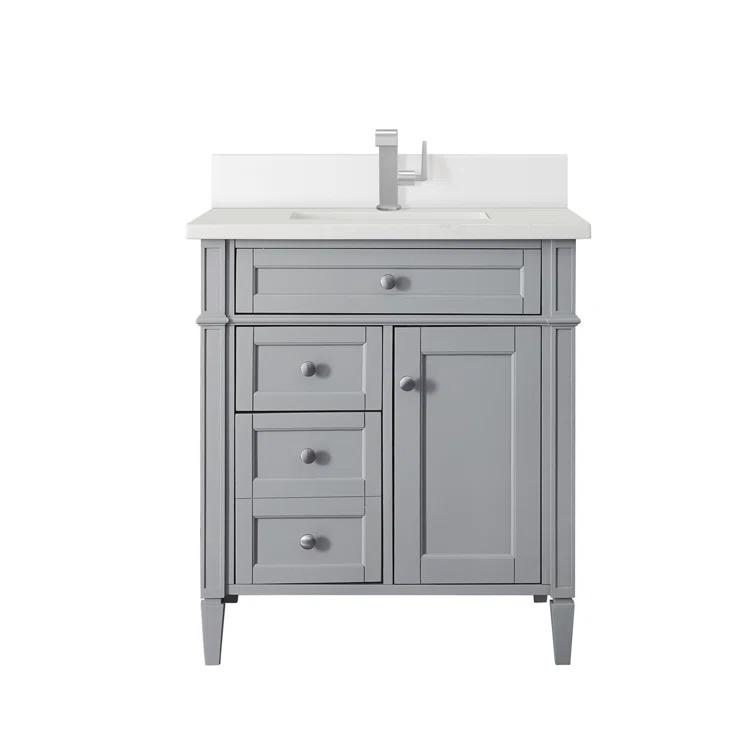 Urban Gray Plywood Single Vanity with Backsplash