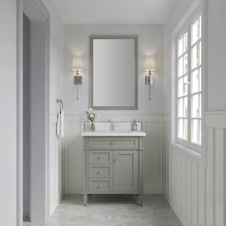 Urban Gray Plywood Single Vanity with Backsplash