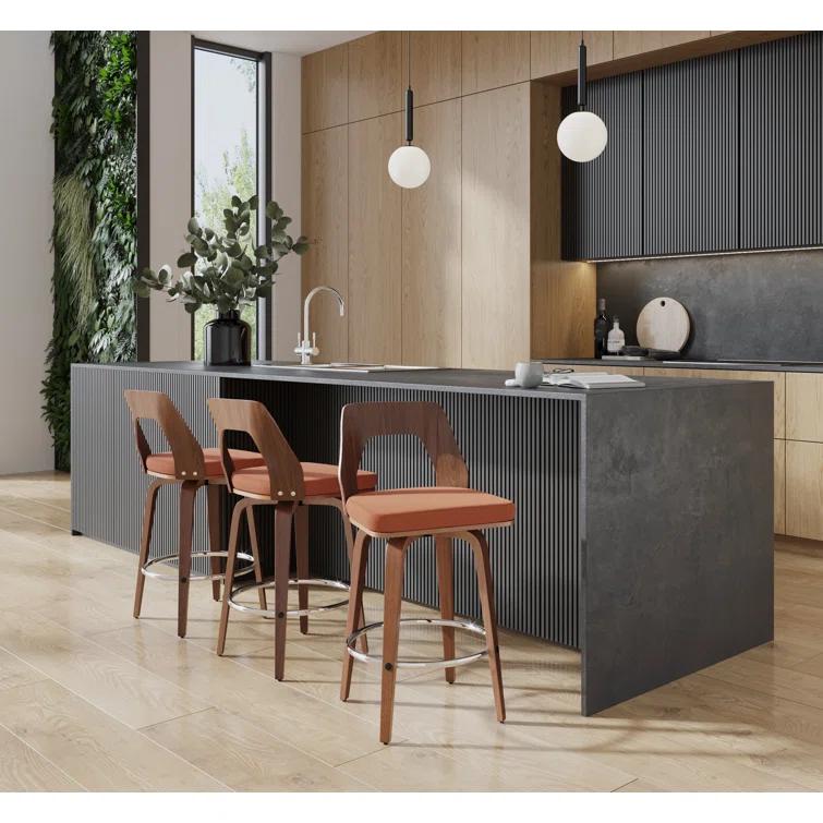 LumiSource Trilogy 24" Fixed-height Counter Stool - Set Of 2