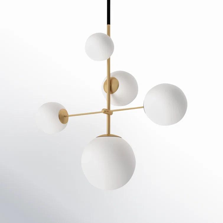 Drake 5 Light Dimmable Sputnik Chandelier