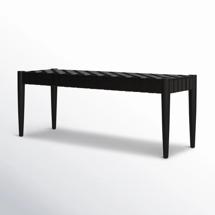 Orin 47" Woven Leather Bench