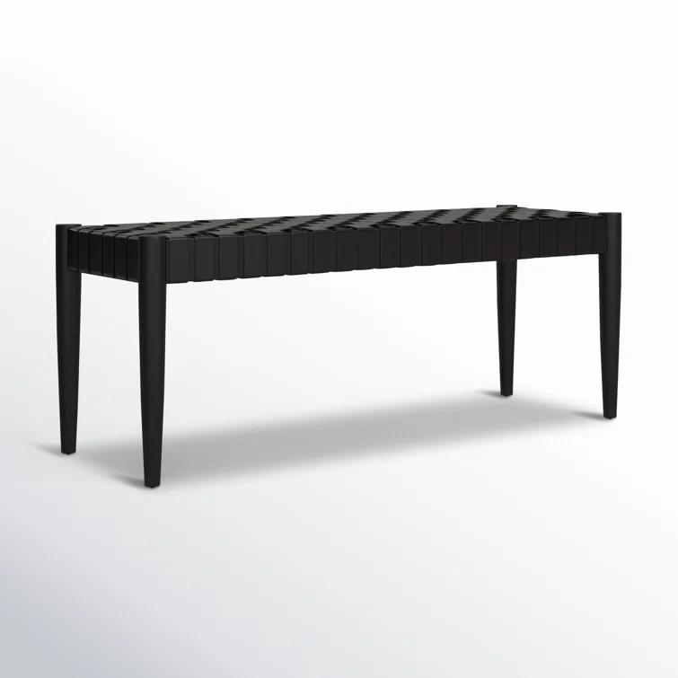 Orin 47" Woven Leather Bench