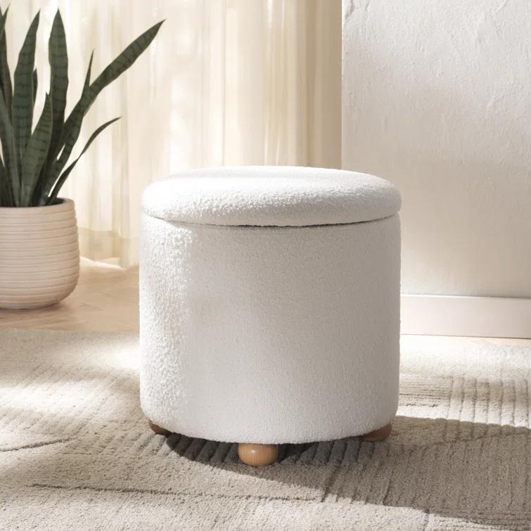 Becka Square Boucle Storage Ottoman