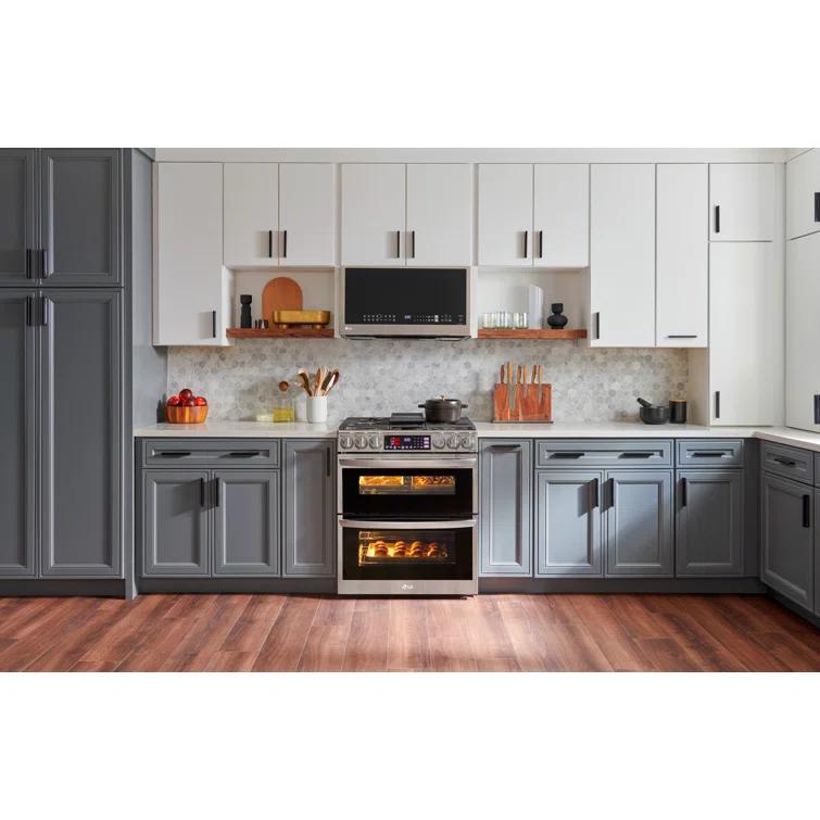 LG LG Smart Gas Double Oven Slide-in Range with InstaView®, ProBake® Convection, Air Fry, and Air Sous Vide, 6.9 cu. ft. LTGL6937F