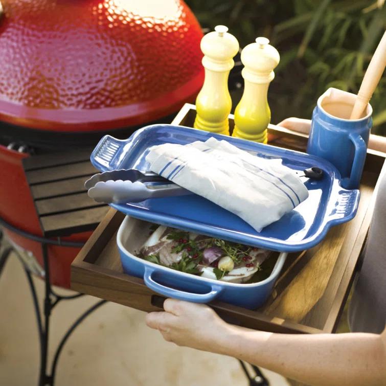 Le Creuset Le Creuset Stoneware Rectangular Dish With Platter Lid, 2.75Qt.