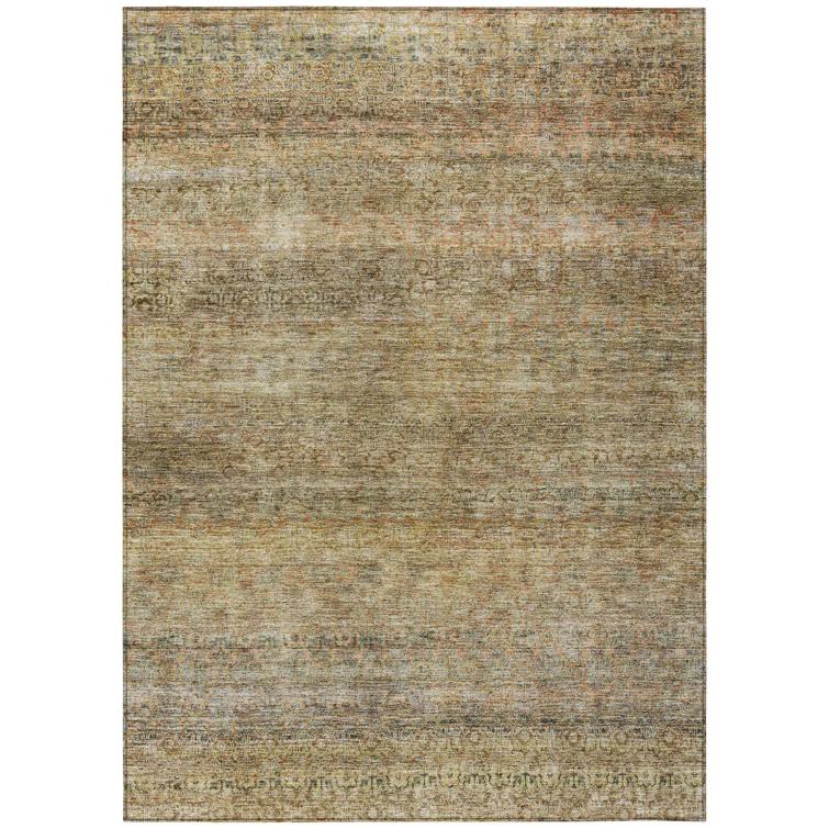 Machine Washable Indoor/Outdoor Cicel ACN1174 Wheat Rug
