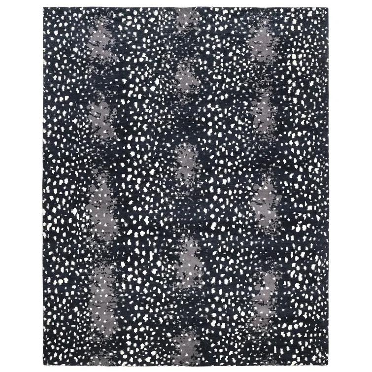Louis Animal Print Area Rug in Black/White/Gray