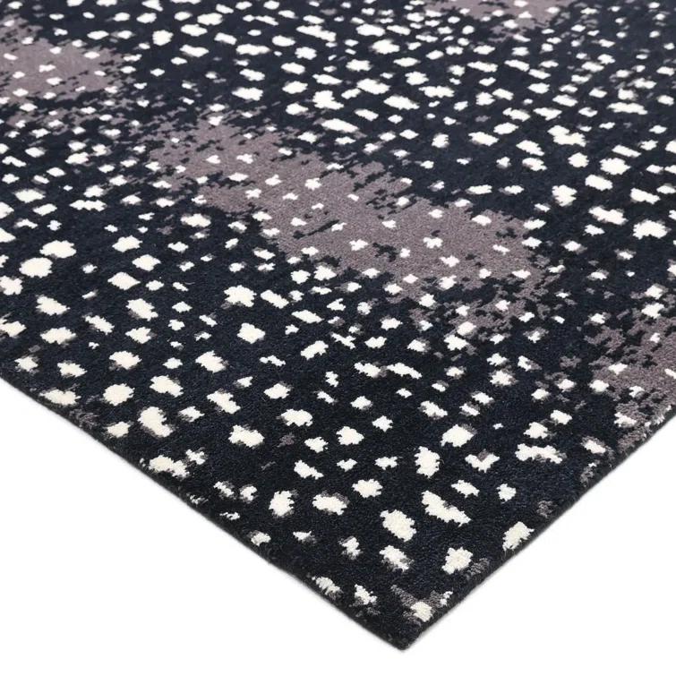 Louis Animal Print Area Rug in Black/White/Gray