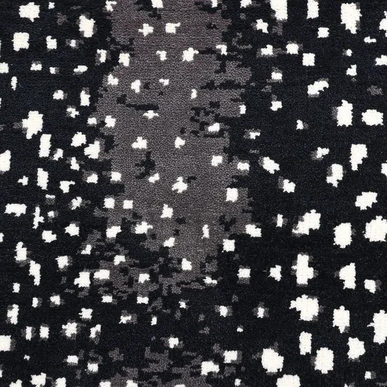 Louis Animal Print Area Rug in Black/White/Gray