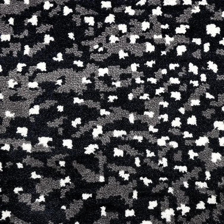 Viviana Abstract Area Rug in Black/Gray/White