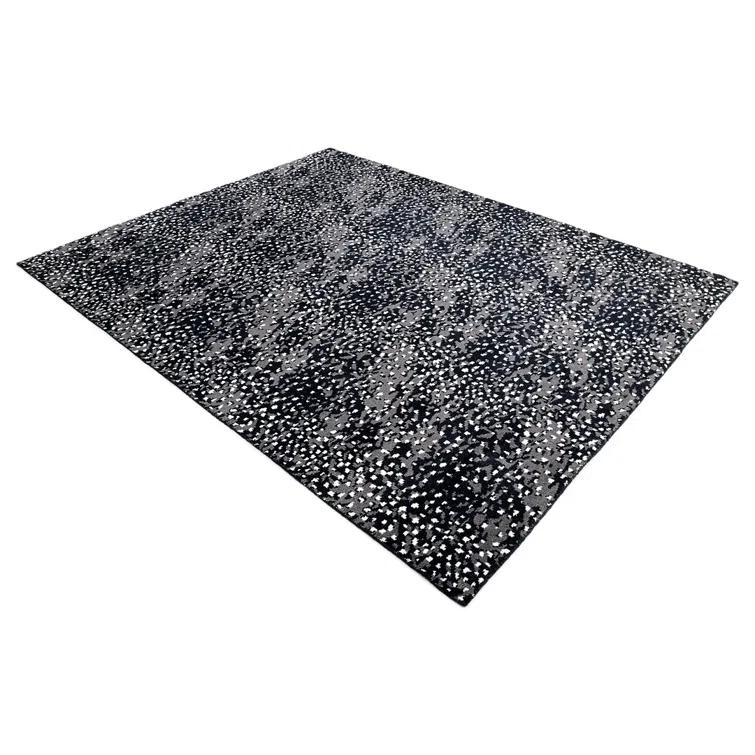 Viviana Abstract Area Rug in Black/Gray/White