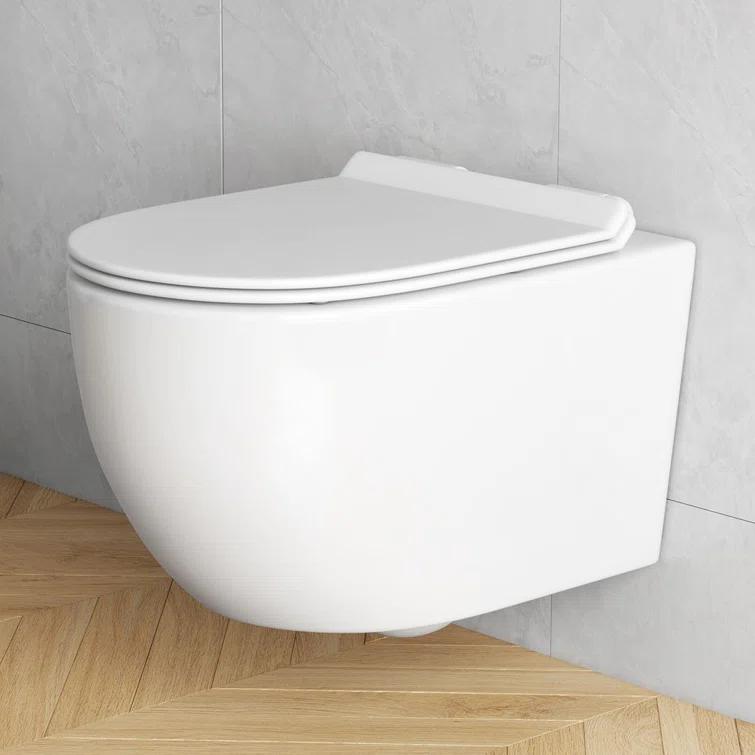 Hampton Elongated Wall Mount Toilet Wall Hung Toilet Bowl