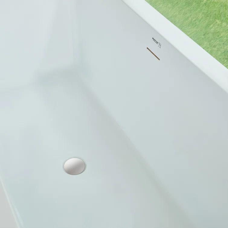 Elena 59" x 30" Freestanding Soaking Acrylic Bathtub