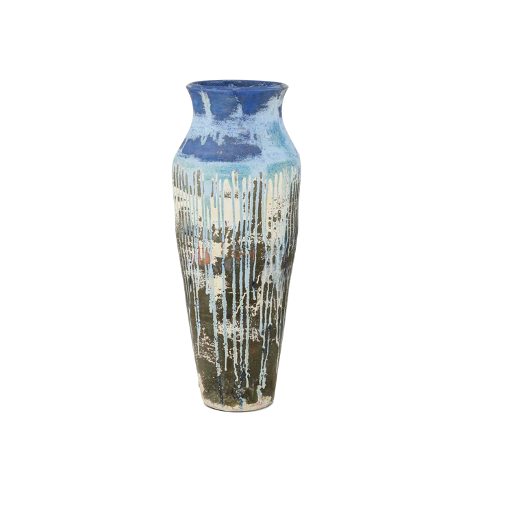 Currey & Company Capizzi Blue Drip Urn