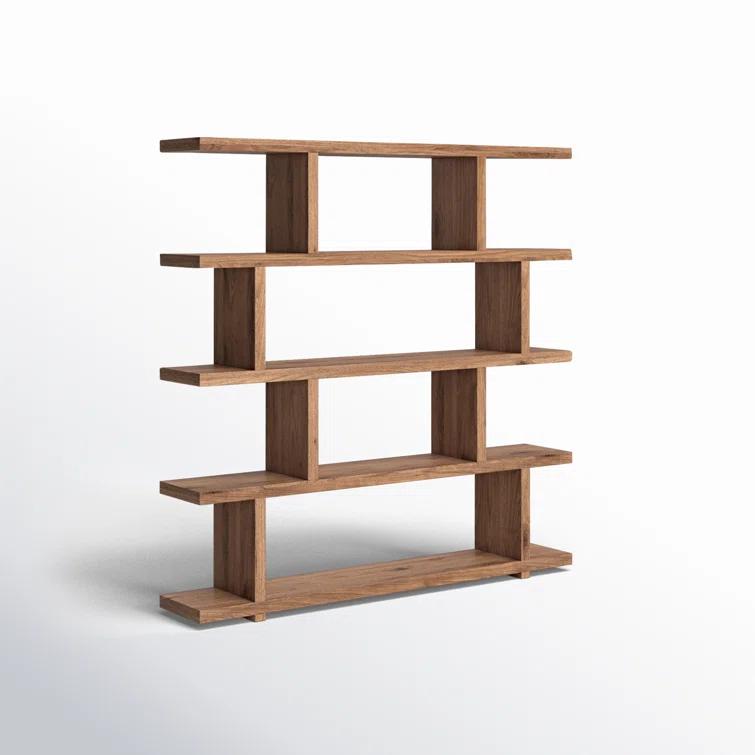 Modern Staggered Bookshelf (63")