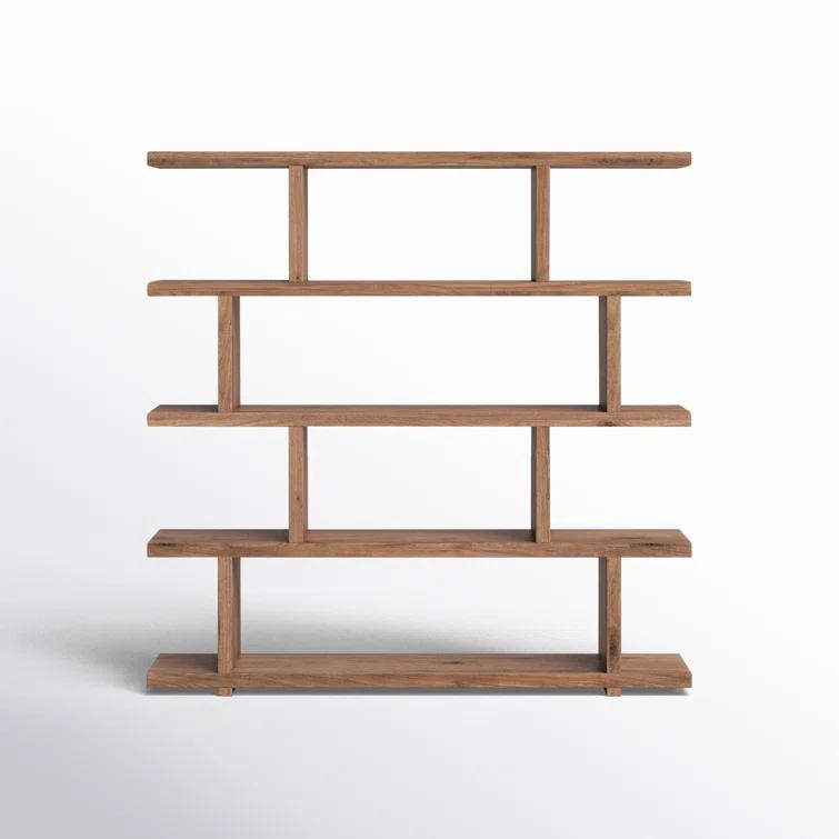 Modern Staggered Bookshelf (63")