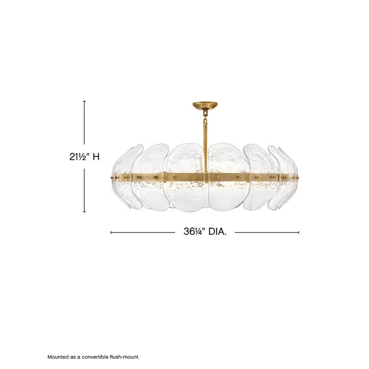 Bascom Drum Chandelier - Brass / 38.5"Dia