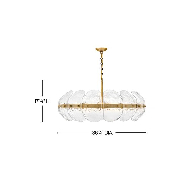 Bascom Drum Chandelier - Brass / 38.5"Dia