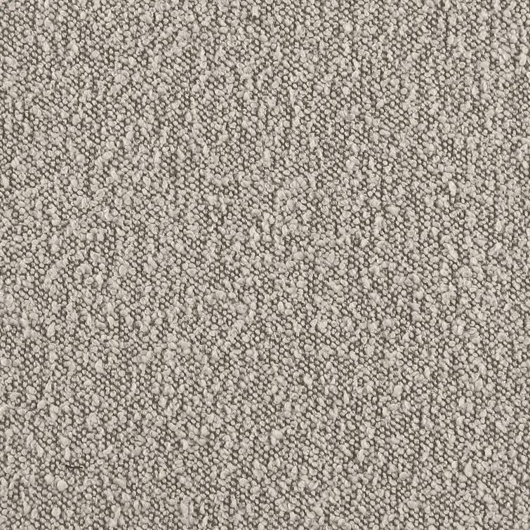 Tempered Glass Dining Set With Boucle Fabric Side Chairs