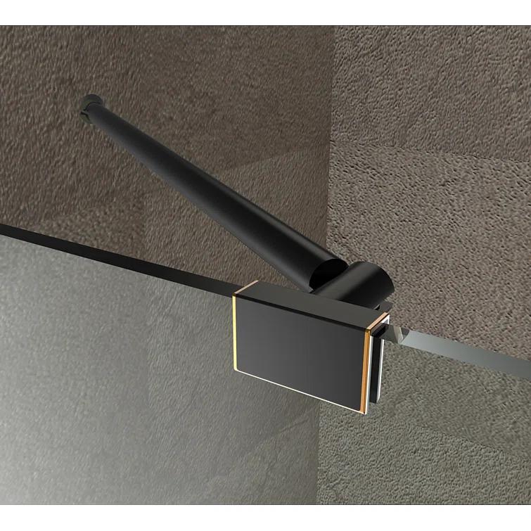 Nautis 72" H Hinged Frameless Shower Door