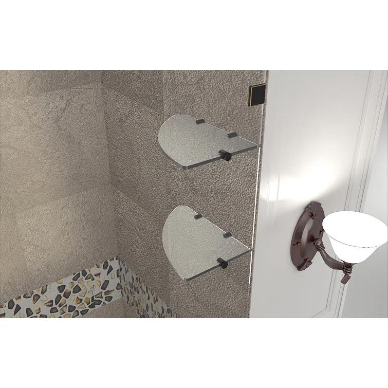 Nautis GS 36 x 72 Hinged Completely Frameless Shower Door