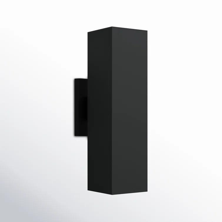 Black Aluminum and Tempered Glass 18.5" Outdoor Wall Lantern Sconce