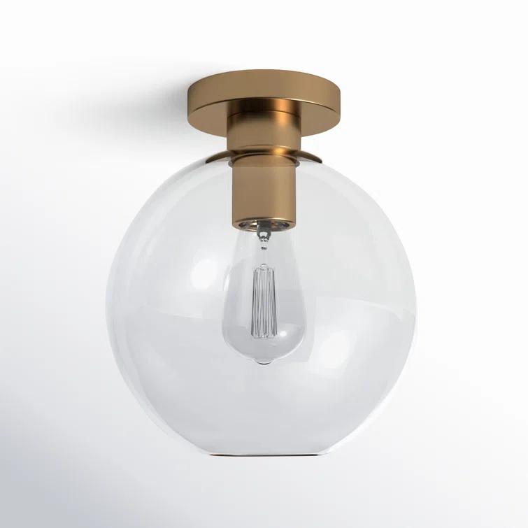 Childerley Single Light Glass Semi Flush Mount